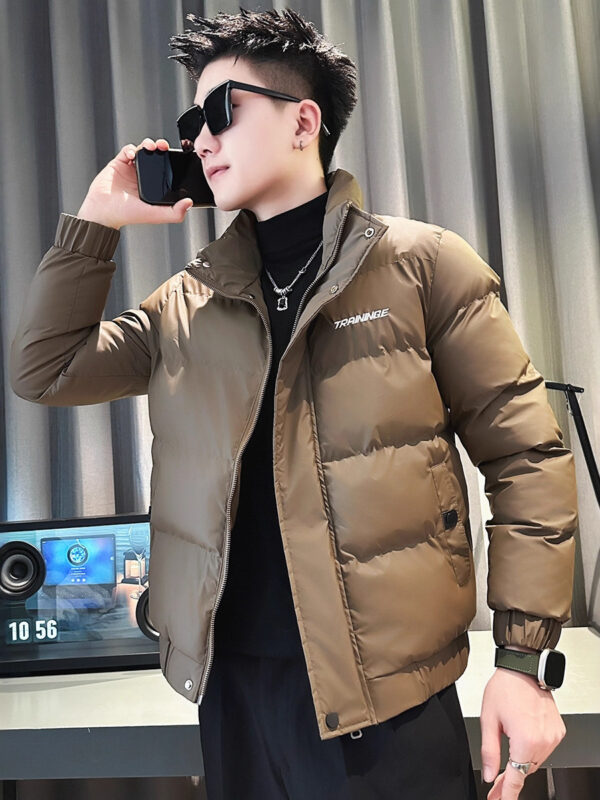 Casual Fashion Men's Short Down  Trendy Street Style Cotton Coat, High-End Lightweight Outerwear