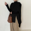 Women's woolen overcoat with a simple style and a sense of high class featuring a top cloak and shawl