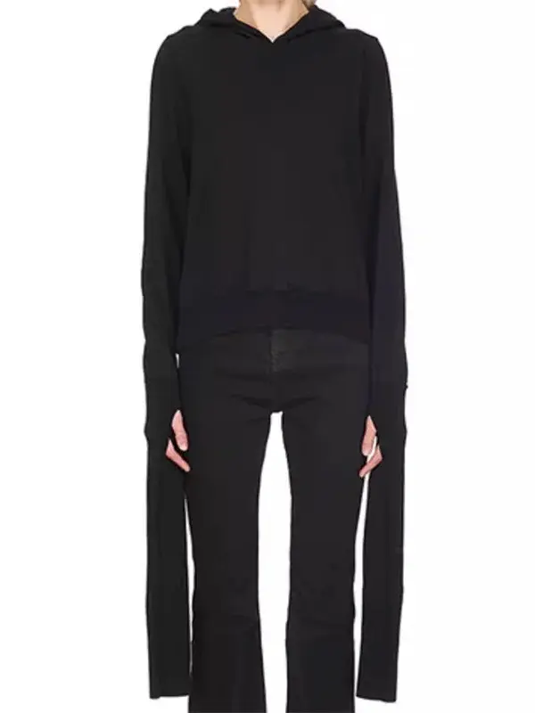 Solid drawstring base hoodie sweatshirt